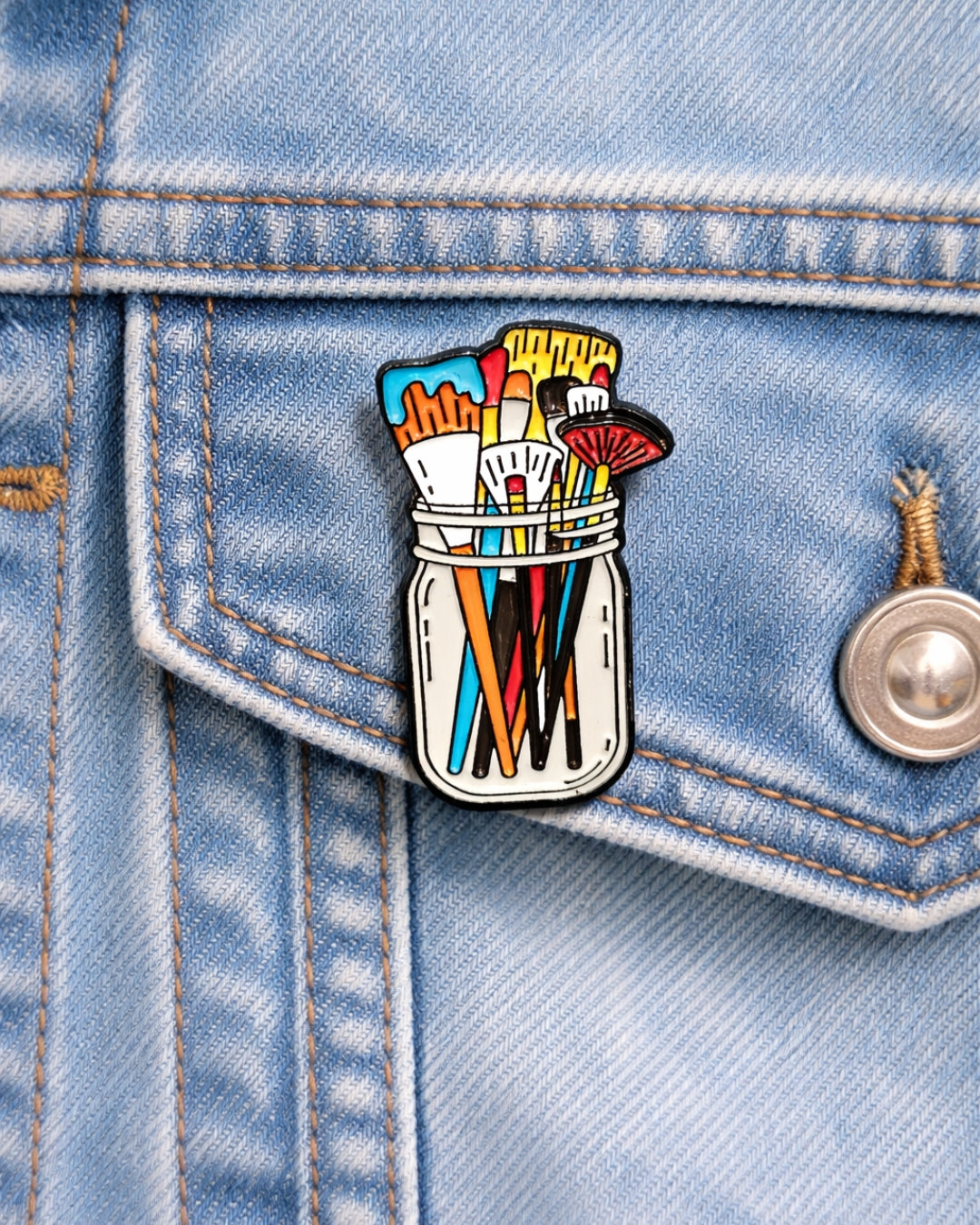 Artist Brooch Enamel Pin