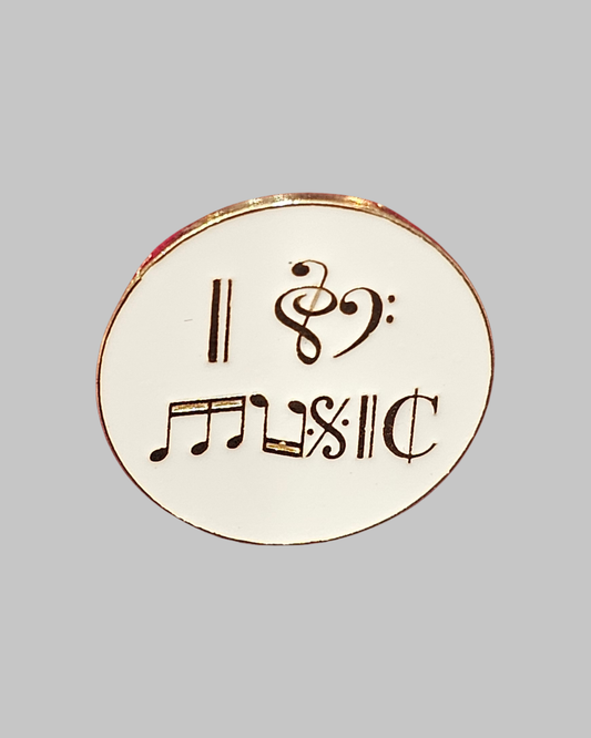 I Love Music Brooch Enamel Pin