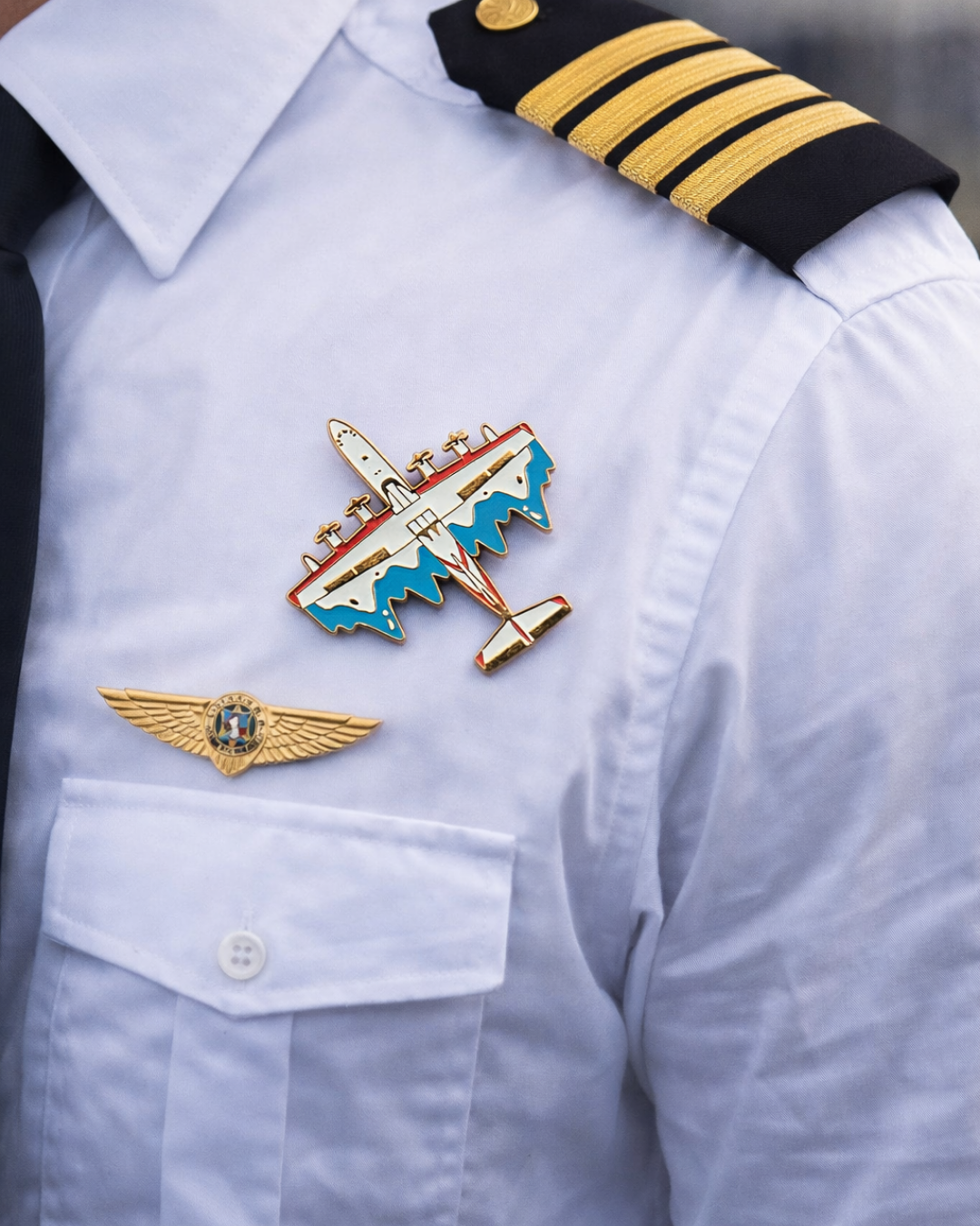 Aeroplane Brooch Enamel Pin