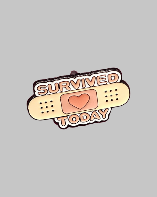 Survived Today Brooch Enamel Pin