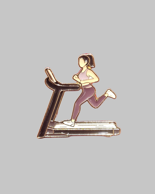 GYM Treadmill workout Brooch Enamel Pin