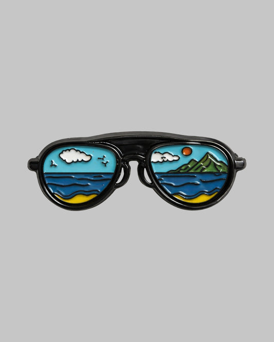 Beach Sunglasses Enamel Pin