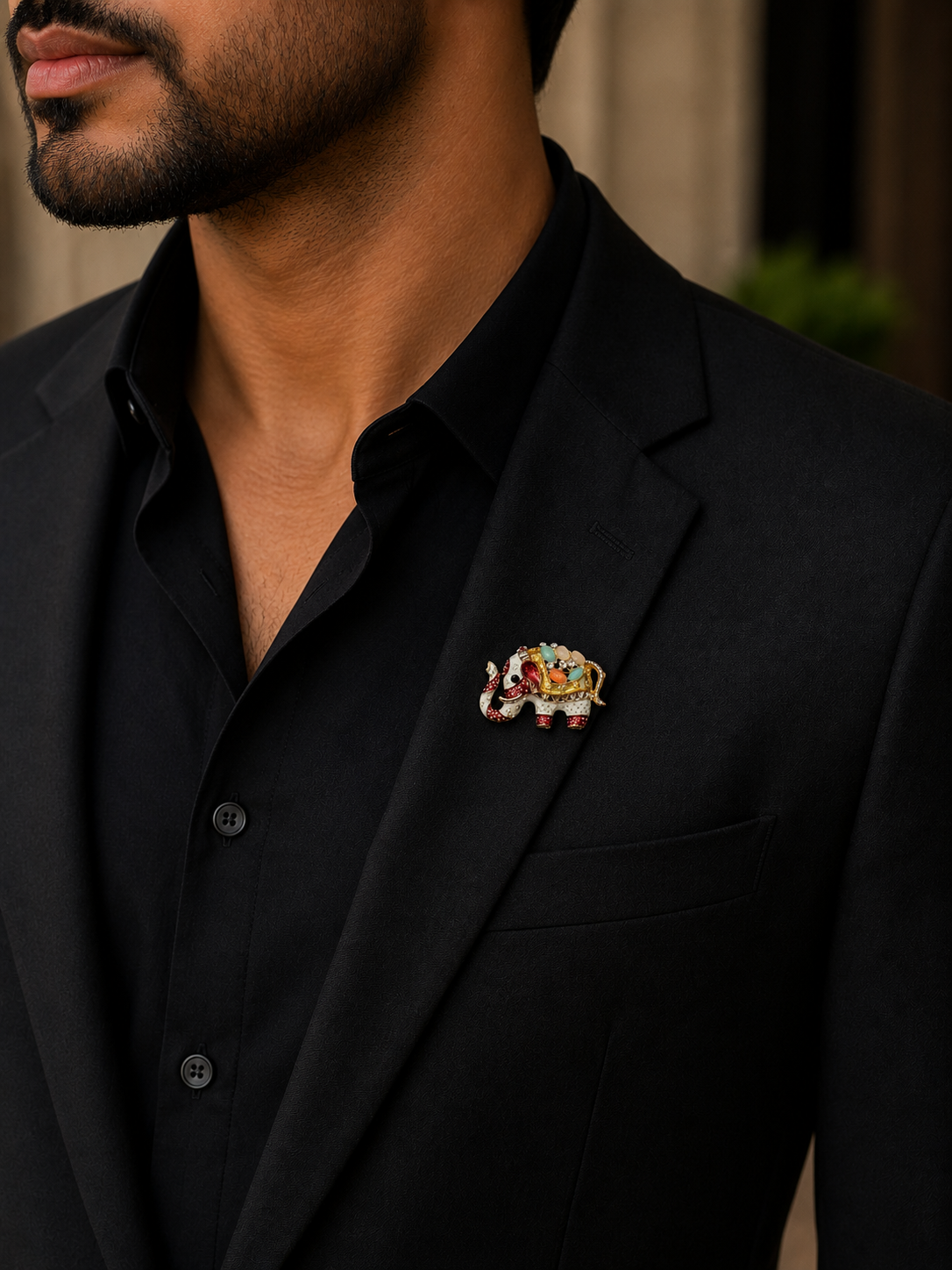 Luxury Elephant Brooch – Colorful Designer Elephant Pin