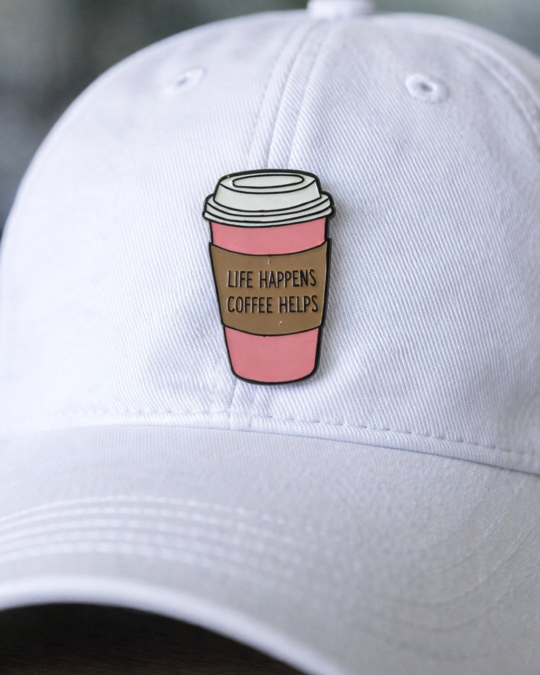 Life Over Coffee Enamel Pin