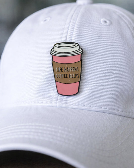 Life Over Coffee Enamel Pin