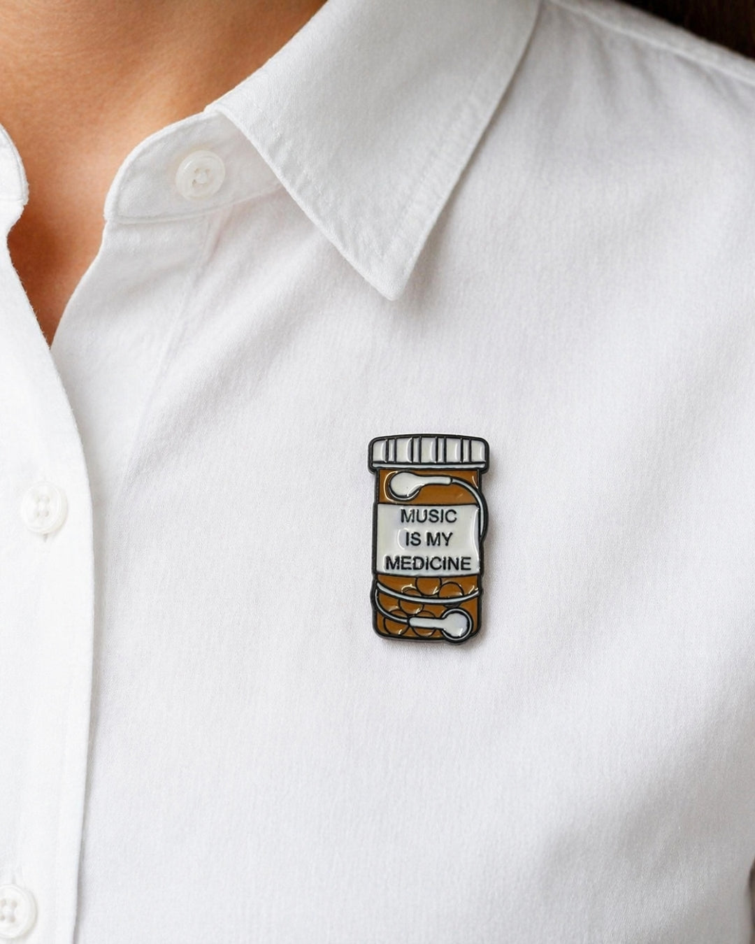 Music is my Medicine Enamel Pin