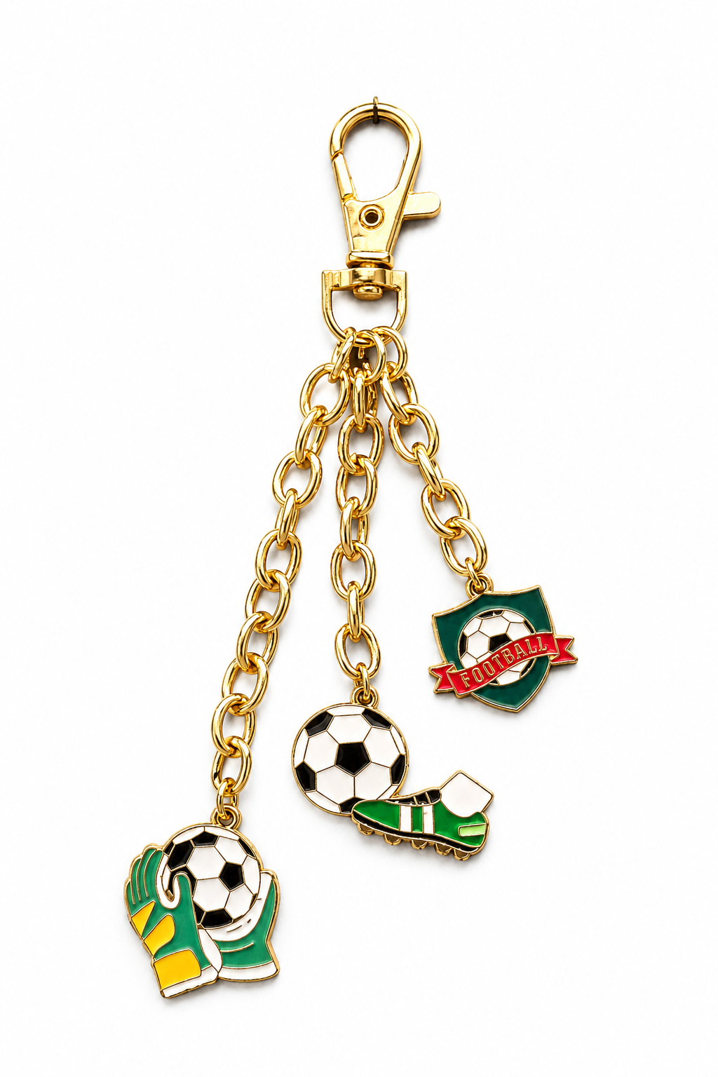Football Sports Metal Keychain for Men & Boys – Premium Soccer Bag Charm & Key Ring
