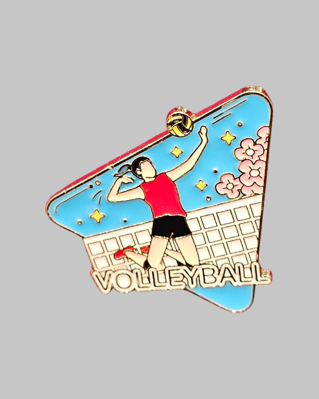 Volleyball Brooch Enamel Pin