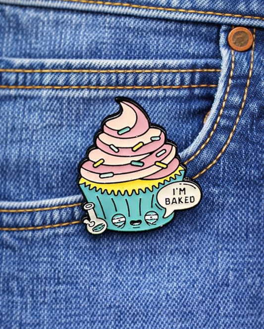 I am Baked Brooch Enamel Pin