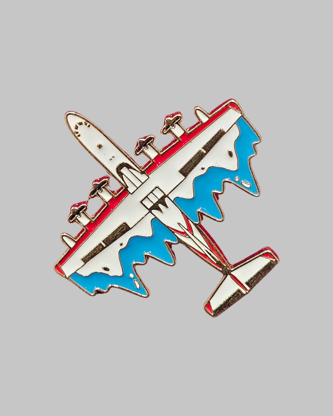 Aeroplane Brooch Enamel Pin