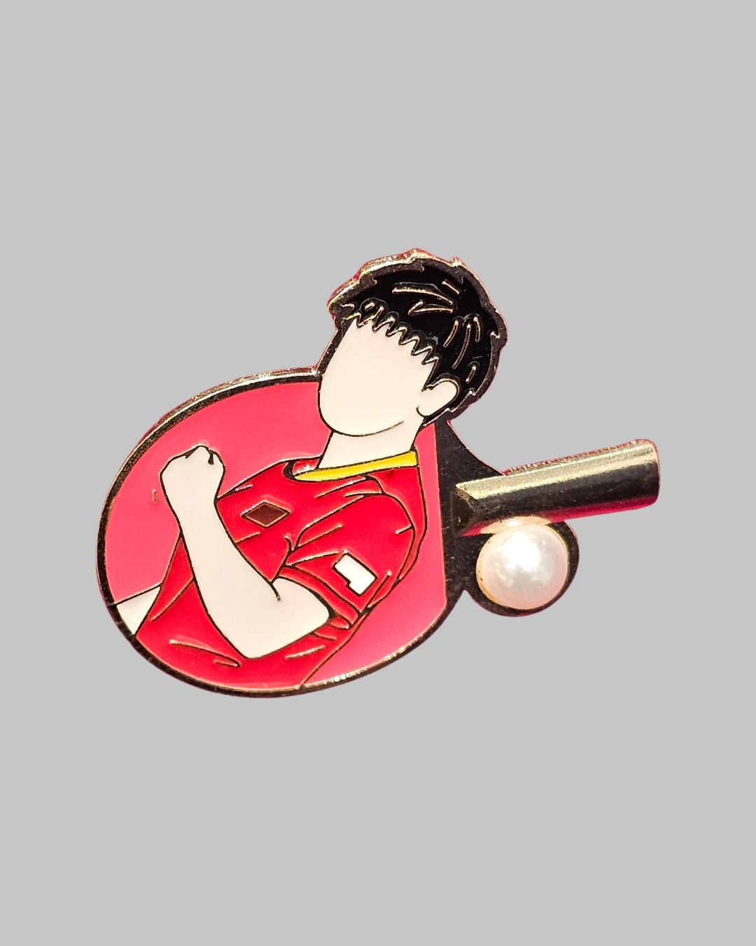 Table Tennis Brooch Enamel Pin