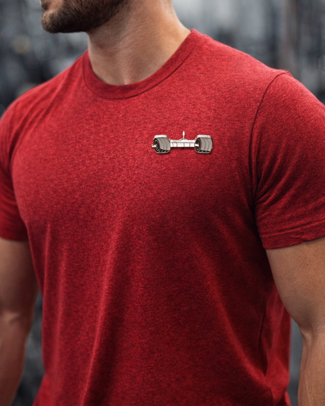 Dumbbell Weight Lifting Brooch Enamel Pin