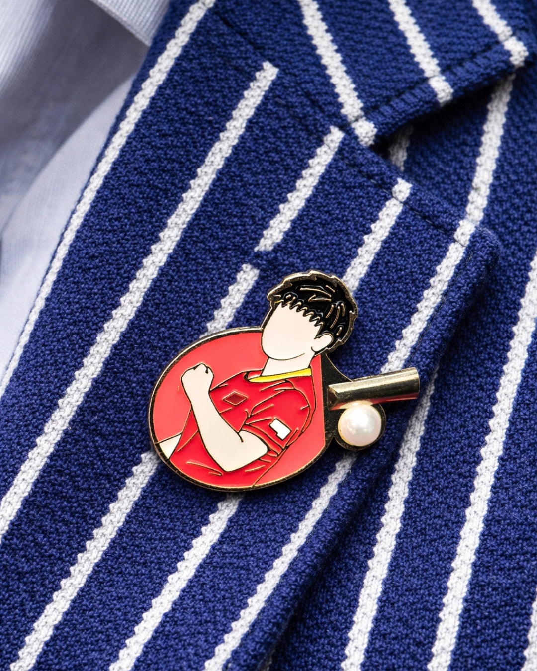 Table Tennis Brooch Enamel Pin