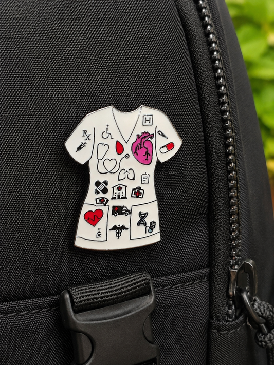 Enamel Pin Badge – Medical Doctor & Healthcare Brooch for Scrubs, Bags & Jackets