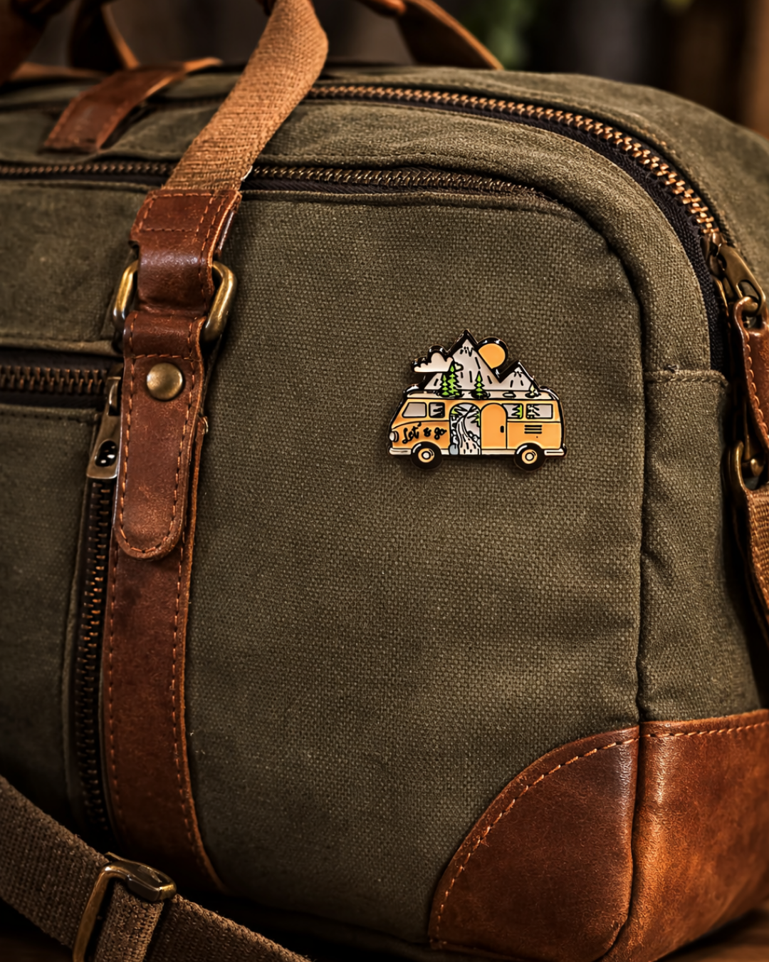 Matador Travel Van Brooch Enamel Pin