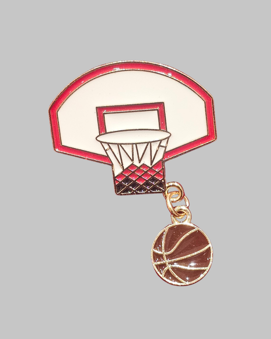 Basket Ball Brooch Enamel Pin