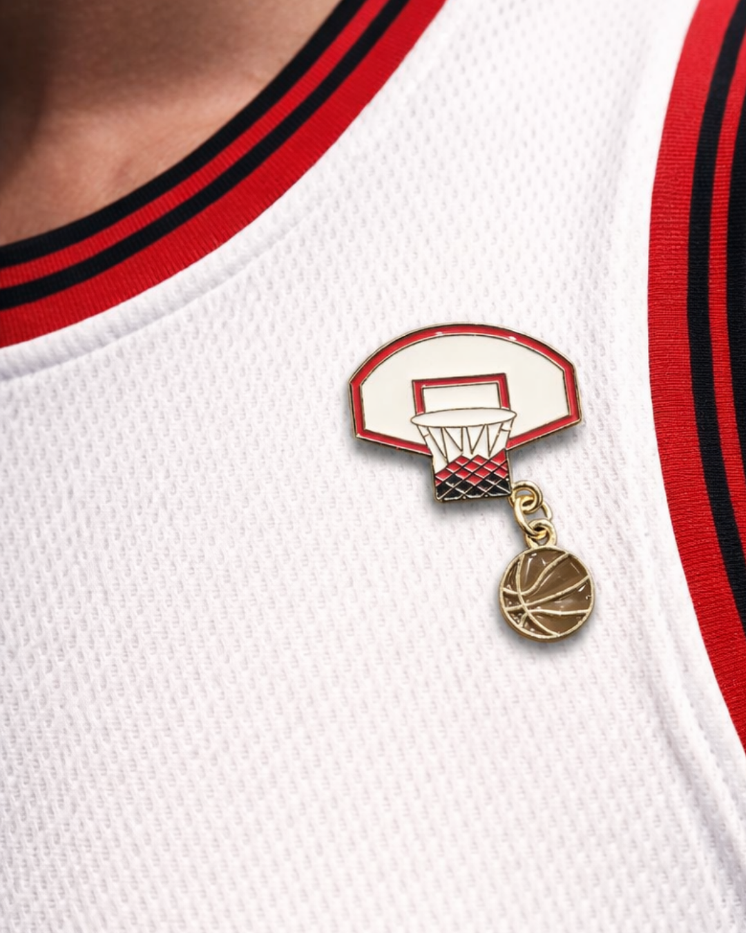 Basket Ball Brooch Enamel Pin