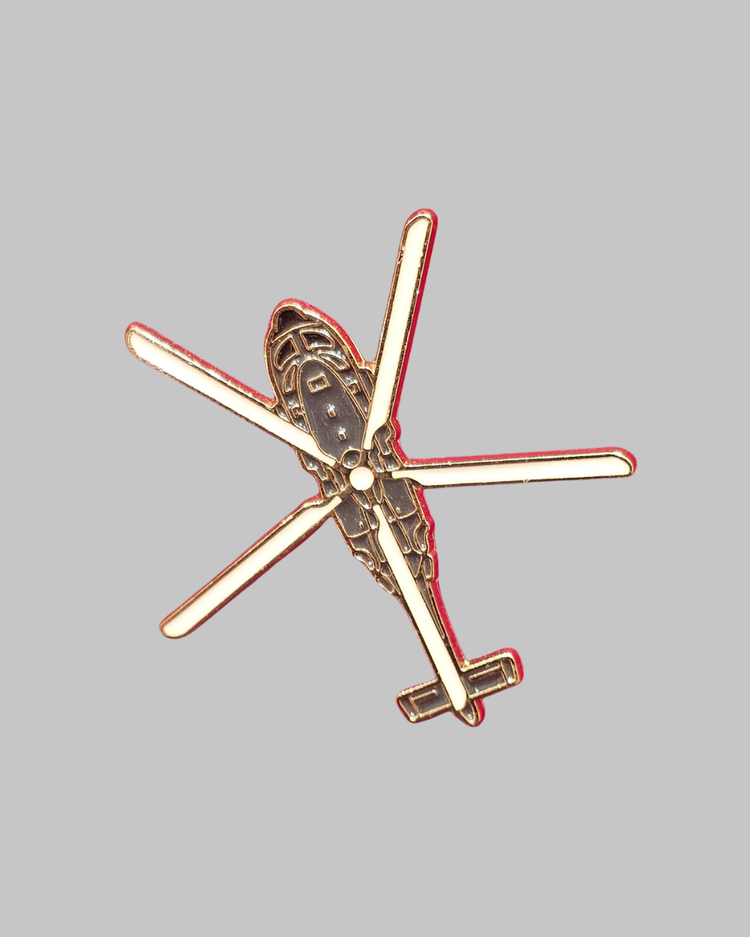 Helicopter Brooch Enamel Pin