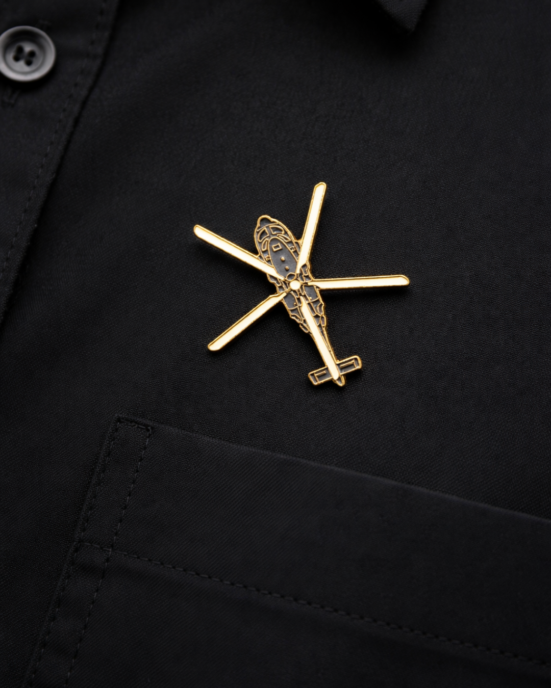 Helicopter Brooch Enamel Pin