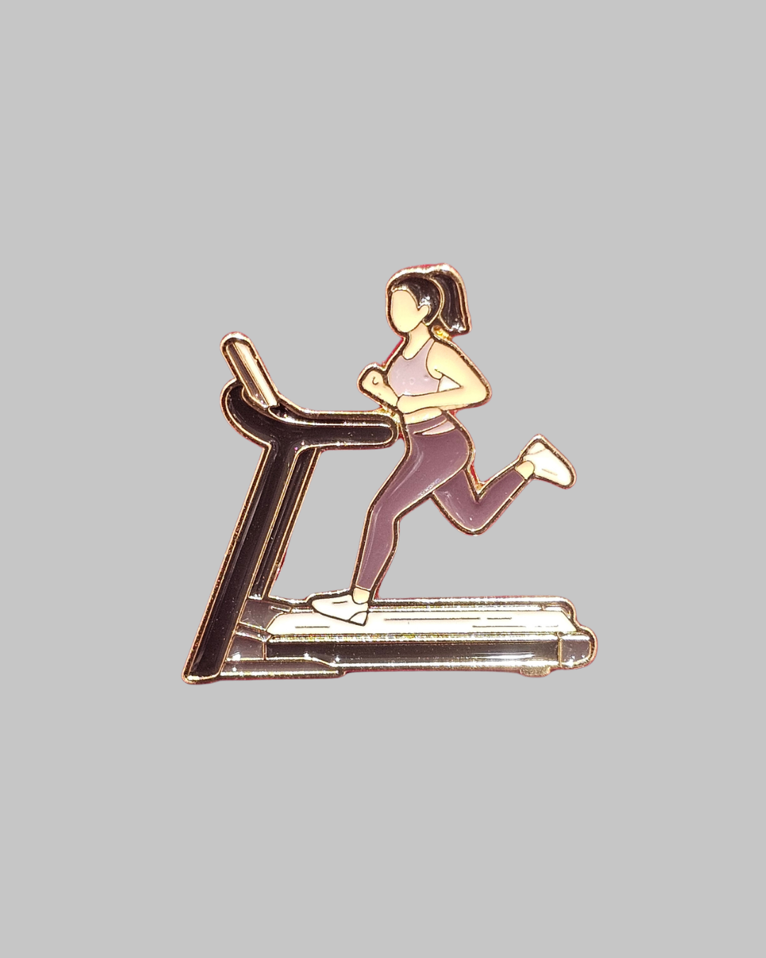 GYM Treadmill workout Brooch Enamel Pin