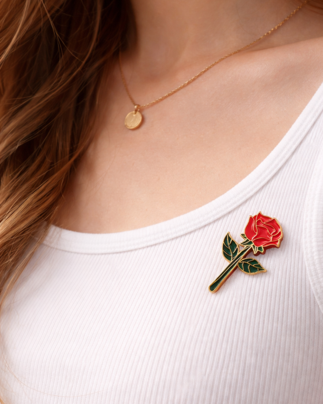 Rose Flower Brooch Enamel Pin