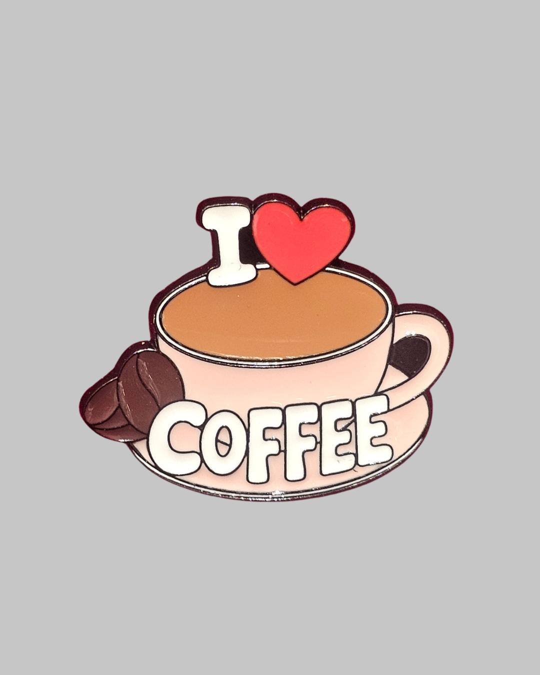 I Love Coffee Brooch Enamel Pin