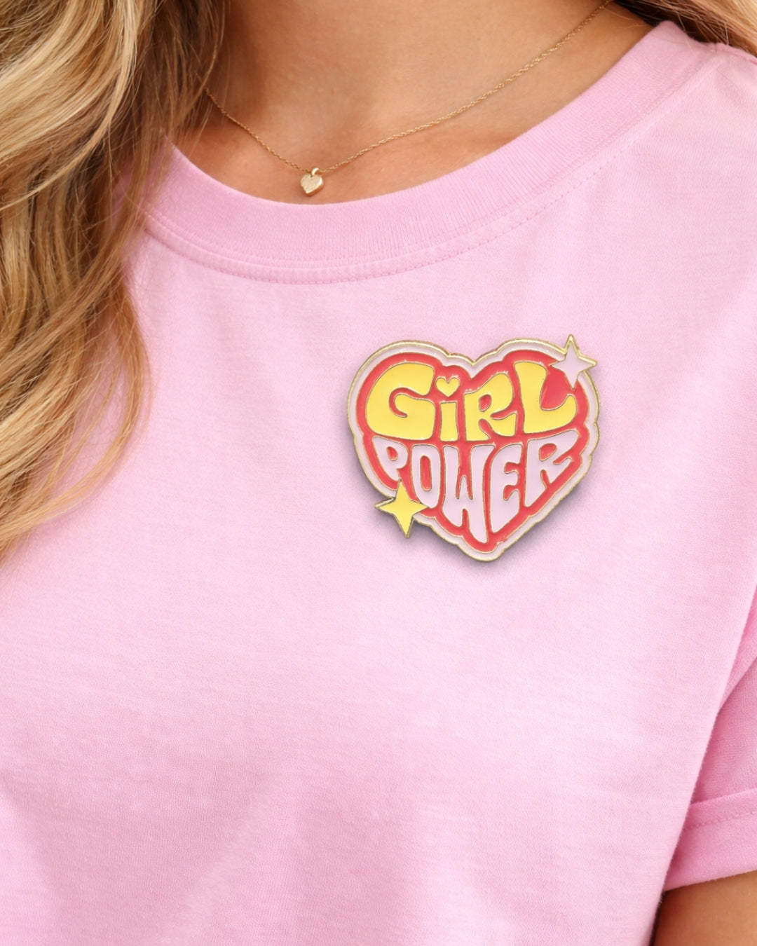 Girl Power Star Brooch Enamel Pin