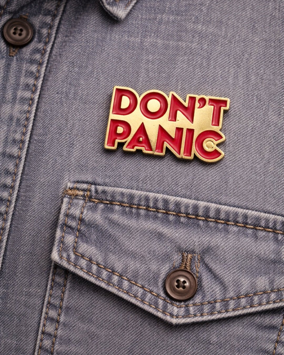 Don't Panic Enamel Pin