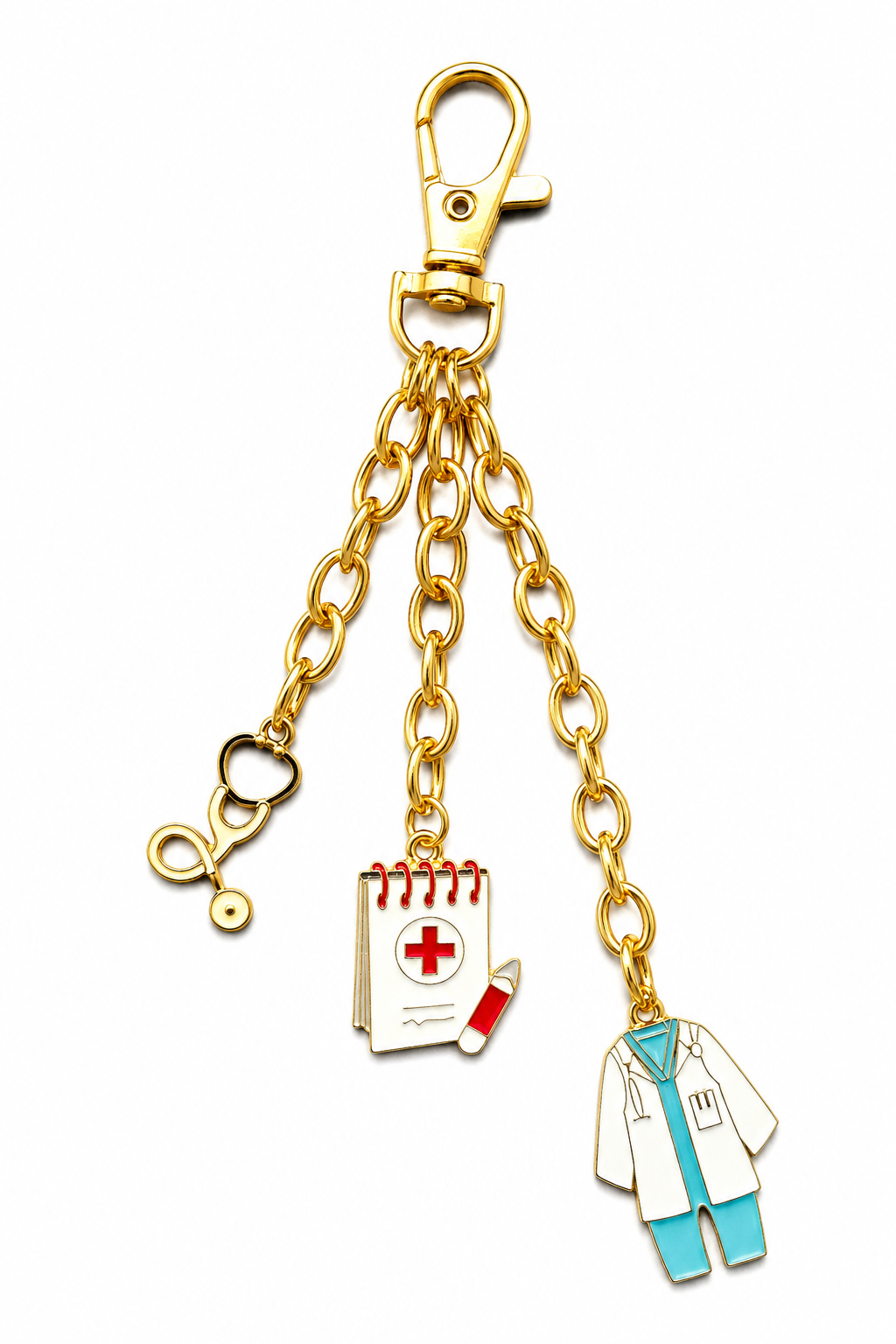 Doctor Theme Metal Keychain for Medical Professionals – Premium Nurse & Doctor Bag Charm Key Ring