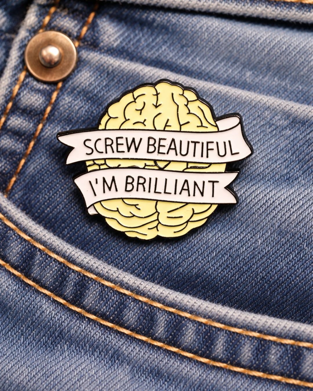 Brain Brooch Enamel Pin