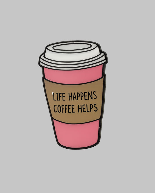 Life Over Coffee Enamel Pin