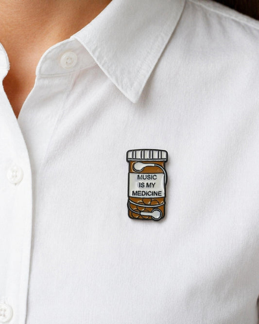 Music is my Medicine Enamel Pin