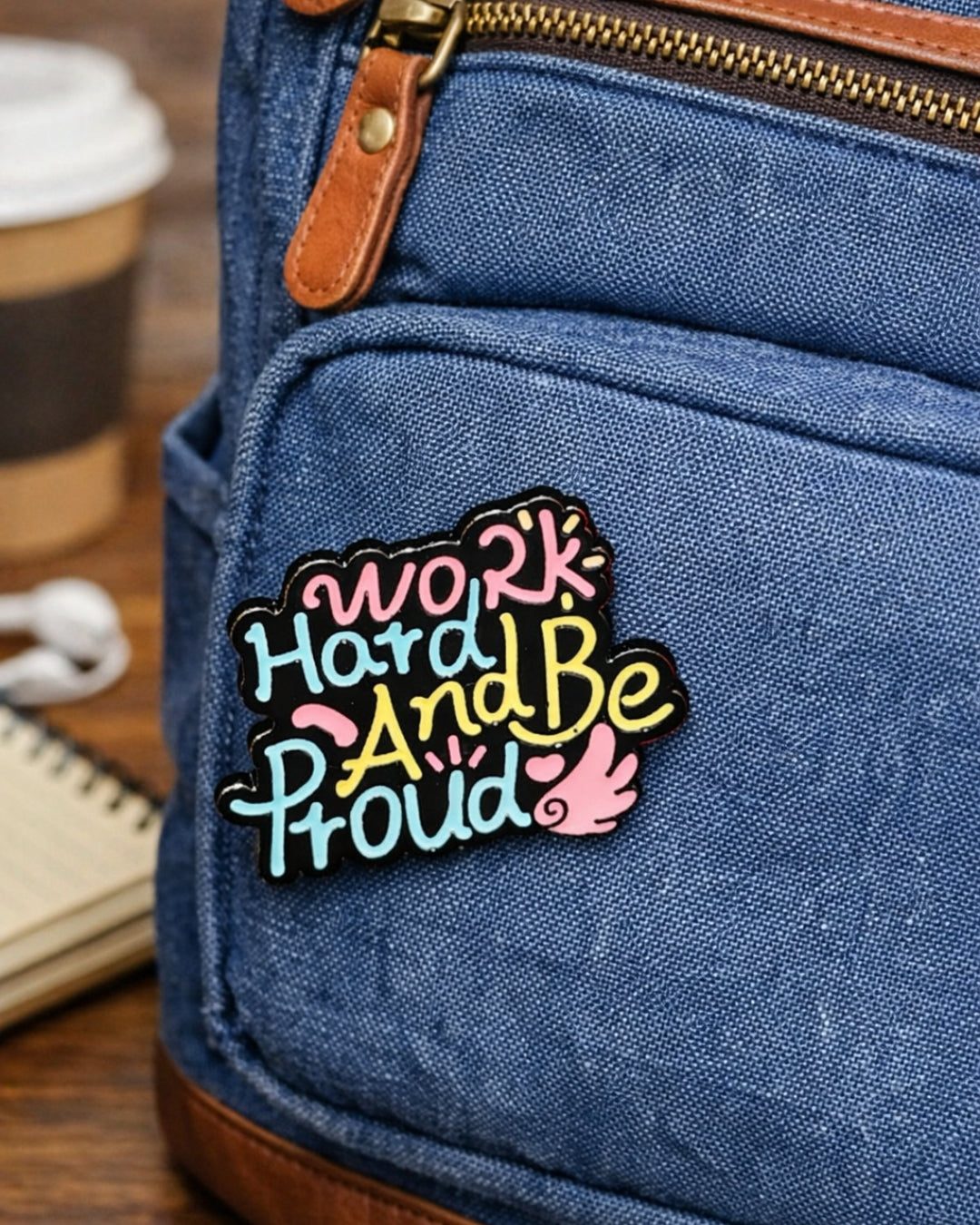 Work Hard and be Proud Brooch Enamel Pin