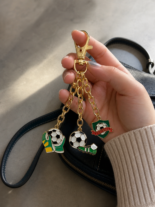 Football Sports Metal Keychain for Men & Boys – Premium Soccer Bag Charm & Key Ring