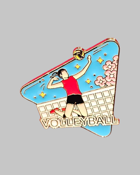 Volleyball Brooch Enamel Pin