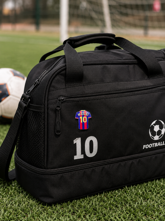 Messi Jersey No.10 Enamel Pin Badge for Bags, Jackets & Caps | Football Fan Brooch
