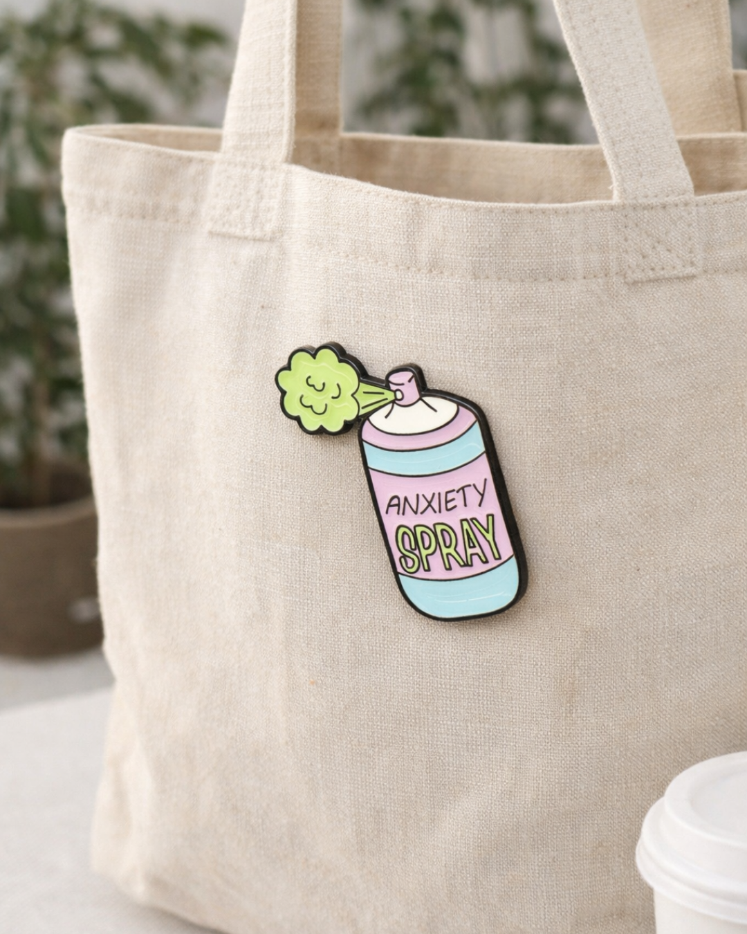 Anxiety Spray Brooch Enamel Pin