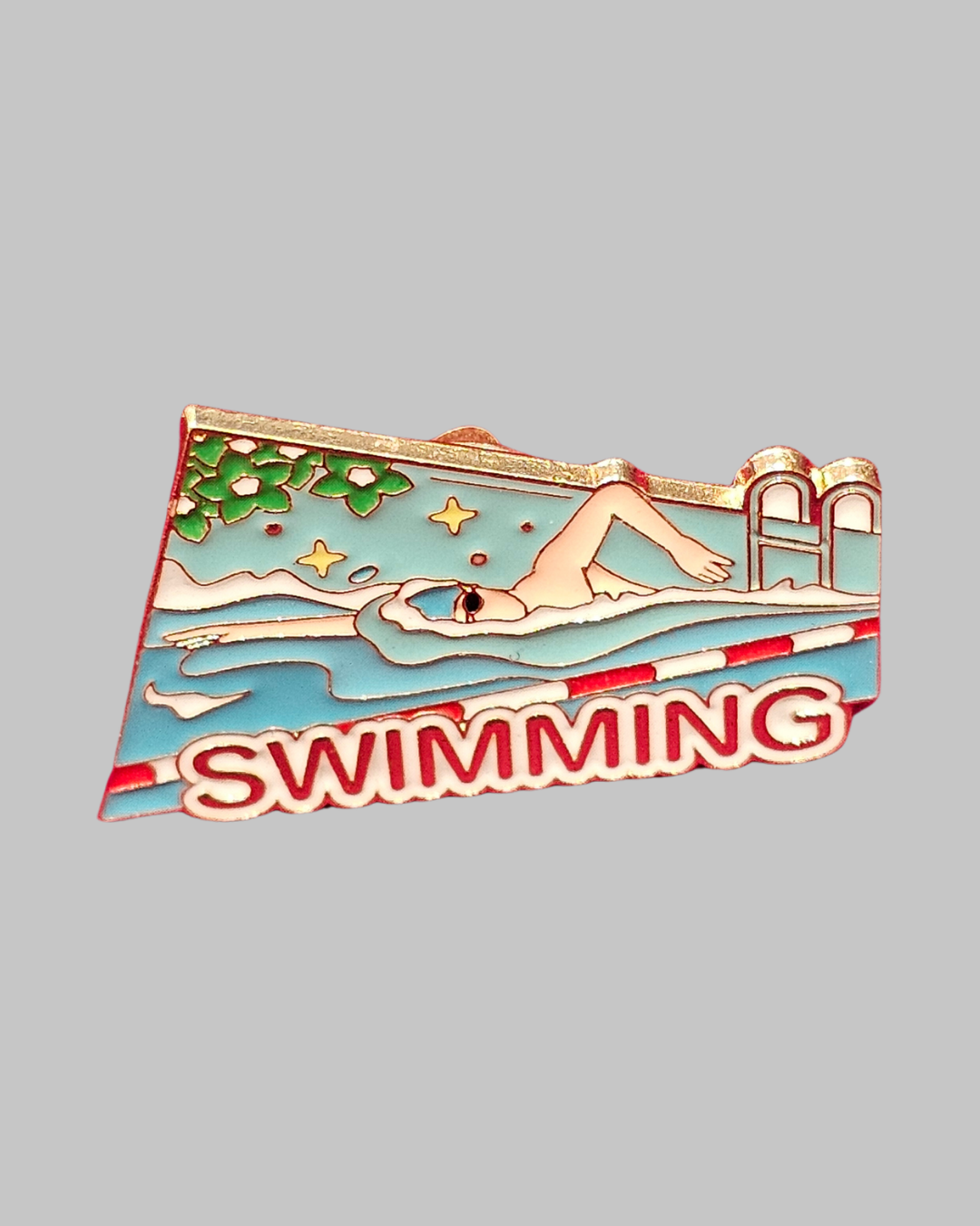 Swimming Brooch Enamel Pin