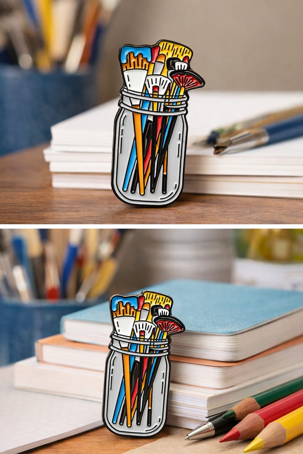Artist Brooch Enamel Pin