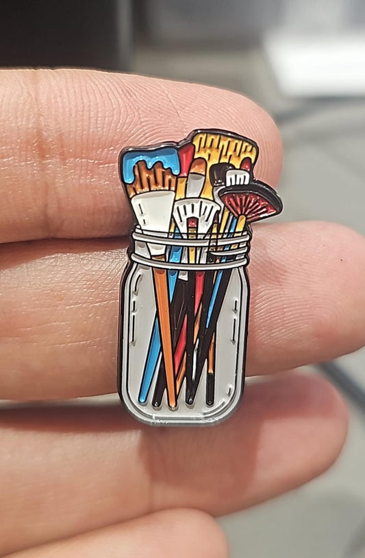 Artist Brooch Enamel Pin